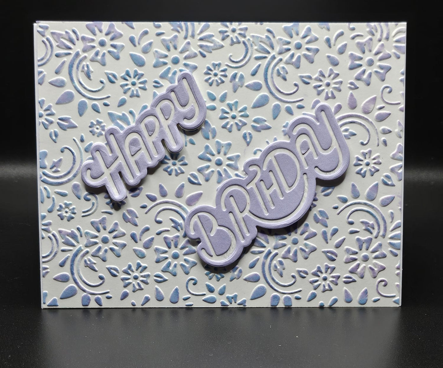 Handmade Snowflake Birthday Card - Blue and Purple