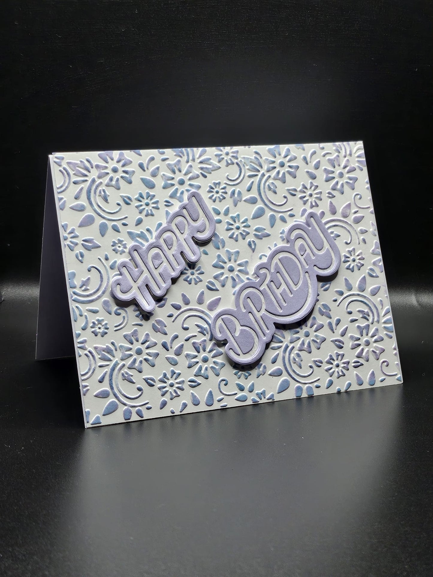 Handmade Snowflake Birthday Card - Blue and Purple