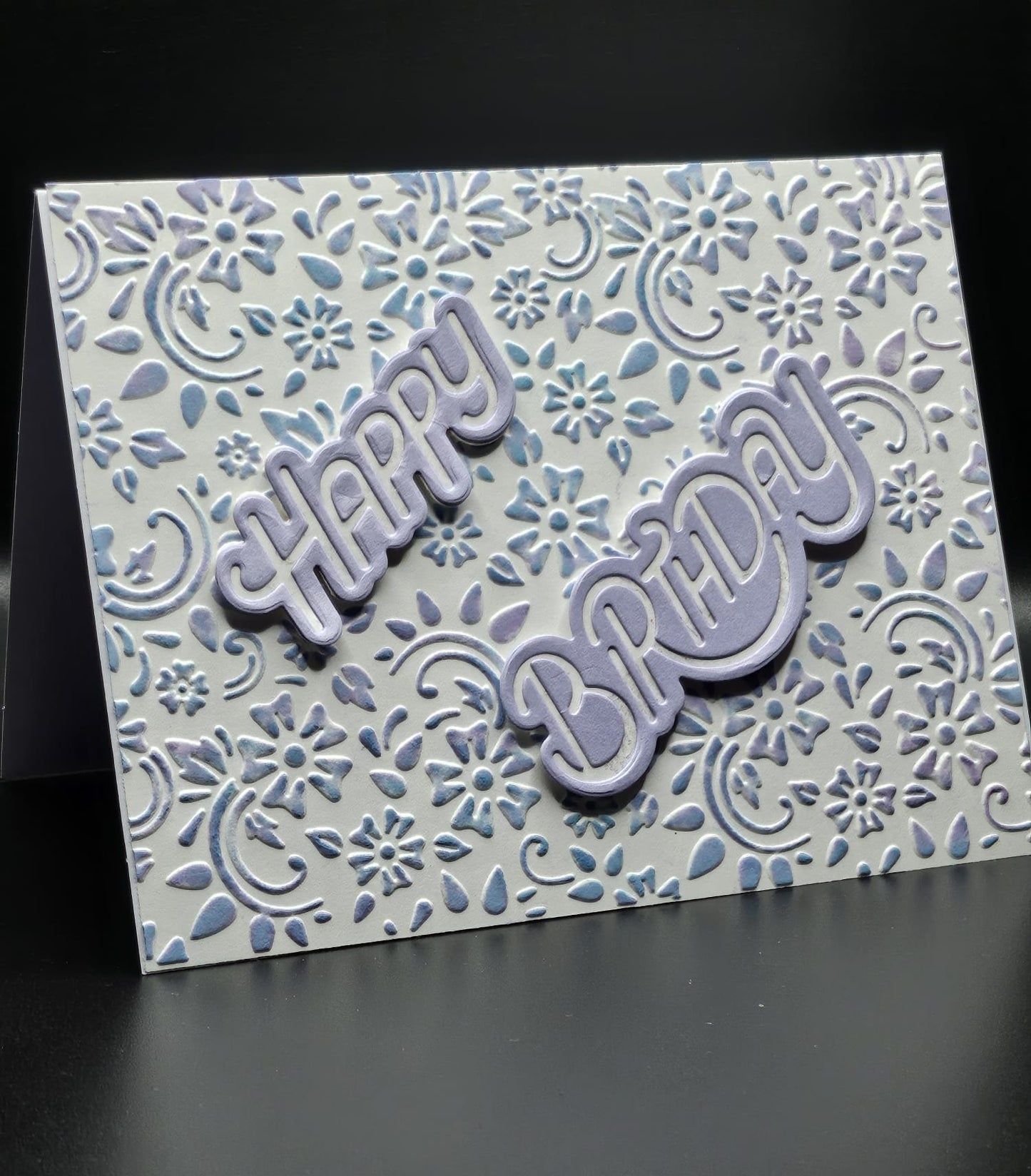 Handmade Snowflake Birthday Card - Blue and Purple