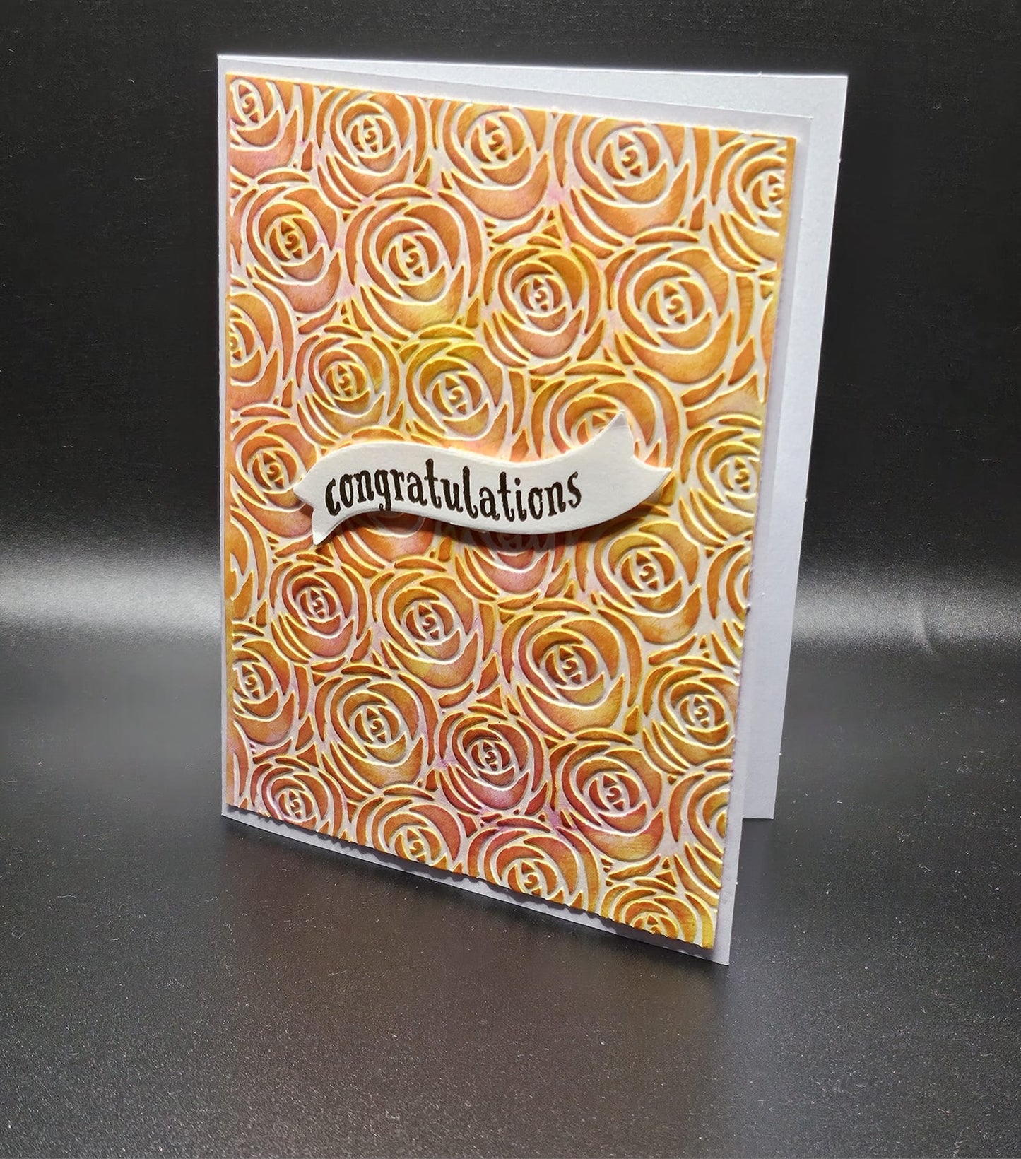 Handmade Rose Congratulations Card