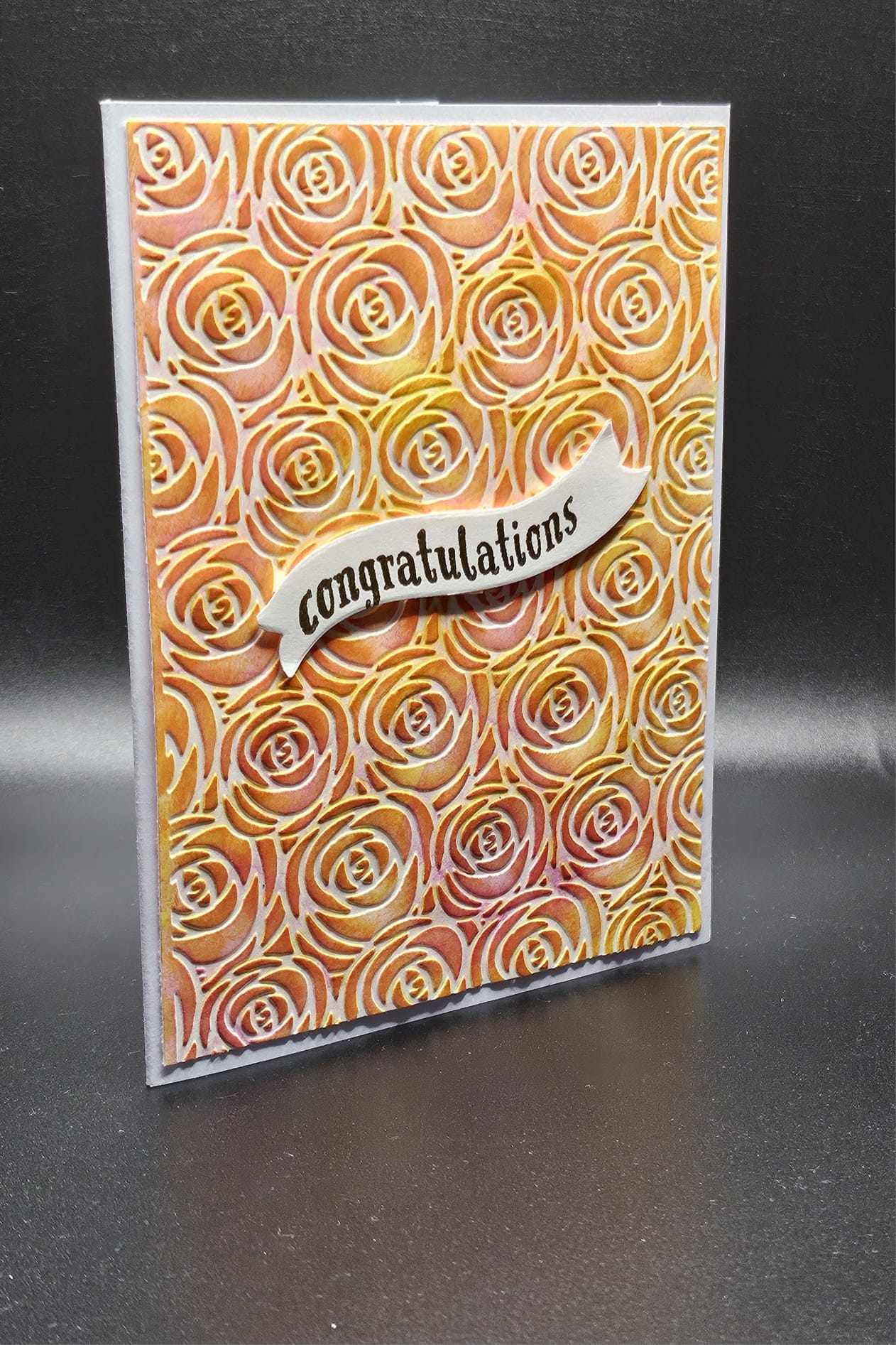 Handmade Rose Congratulations Card