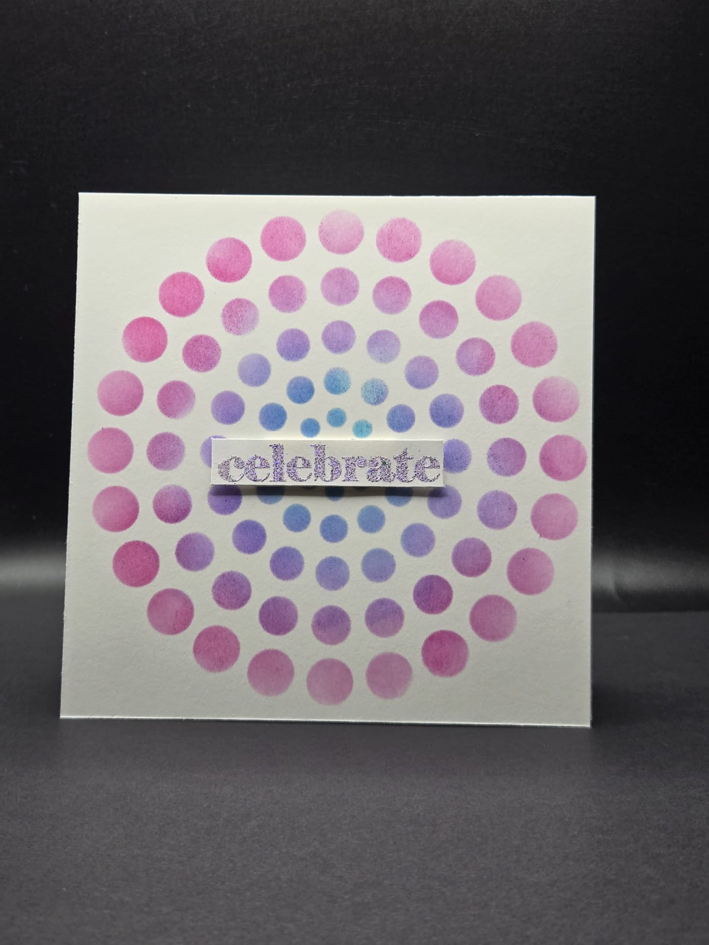 Handmade Birthday Card - Beautiful Ombre Dots