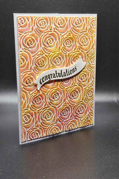 Handmade Rose Congratulations Card