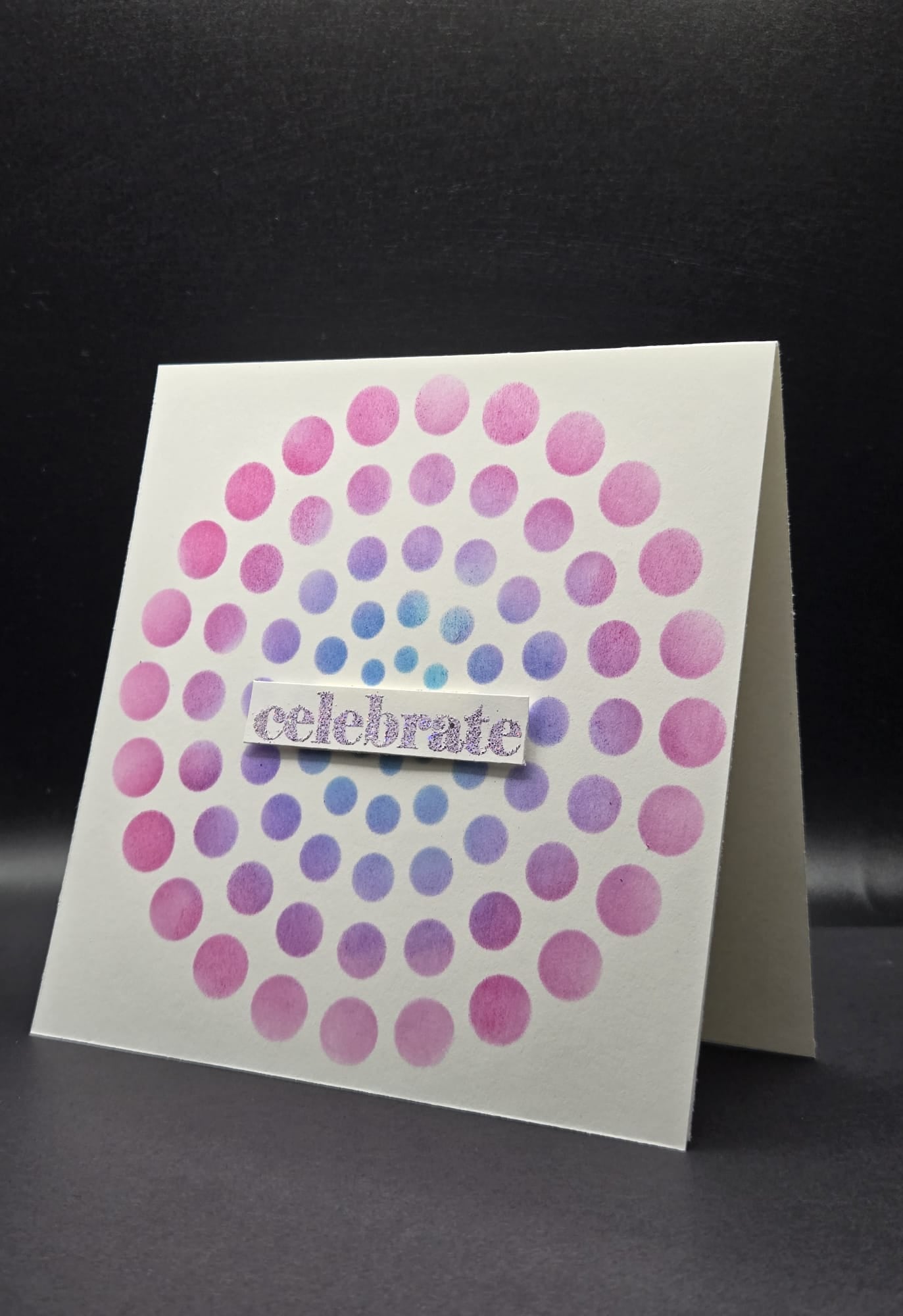 Handmade Birthday Card - Beautiful Ombre Dots