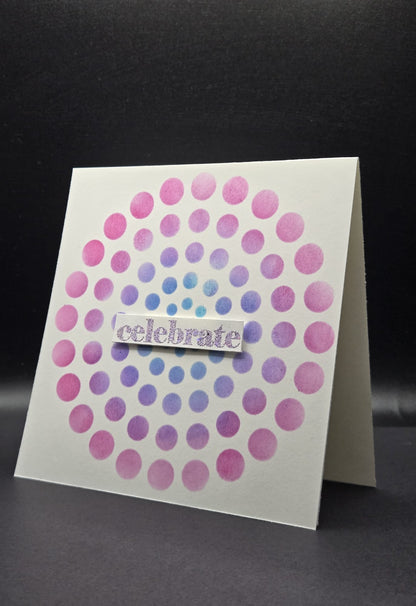 Handmade Birthday Card - Beautiful Ombre Dots