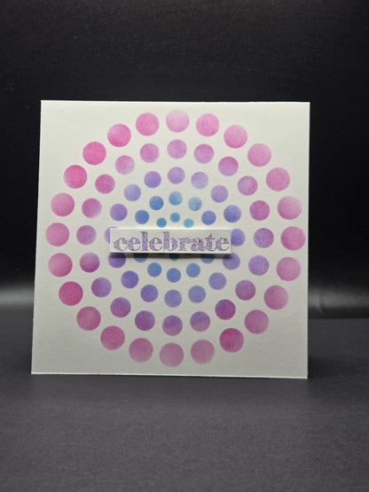 Handmade Birthday Card - Beautiful Ombre Dots