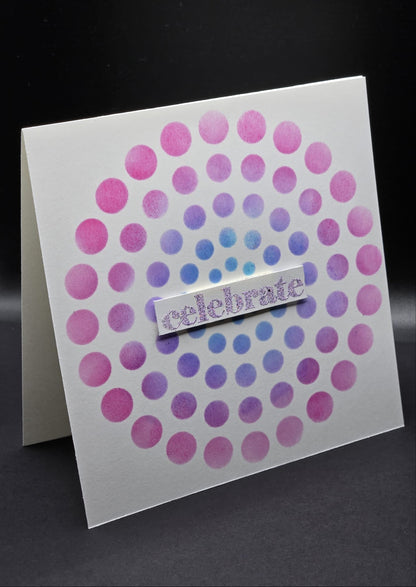 Handmade Birthday Card - Beautiful Ombre Dots