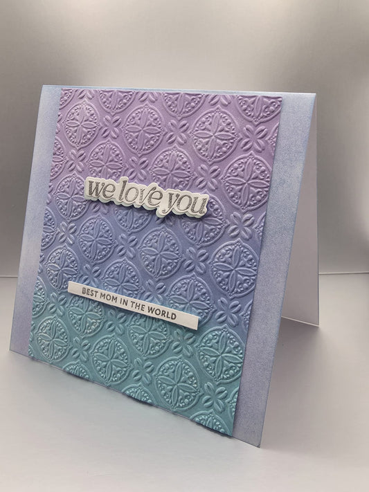 Handmade Lavender Twilight Mother's Day Card
