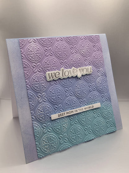 Handmade Lavender Twilight Mother's Day Card